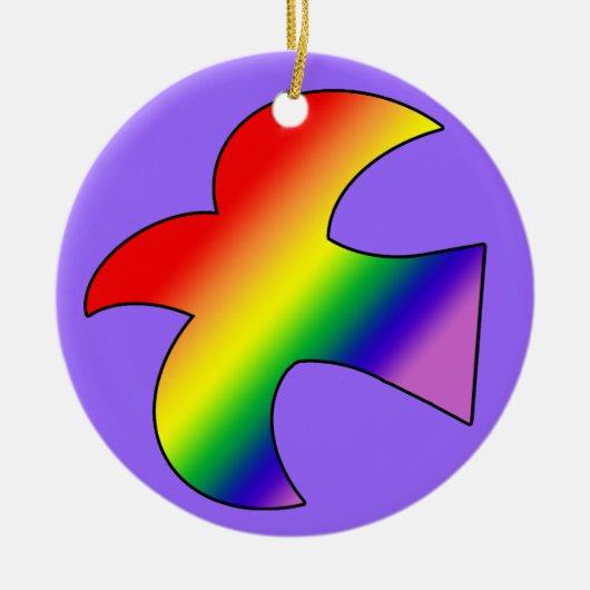 GLBT Dove Keramisch Ornament (Voorkant)