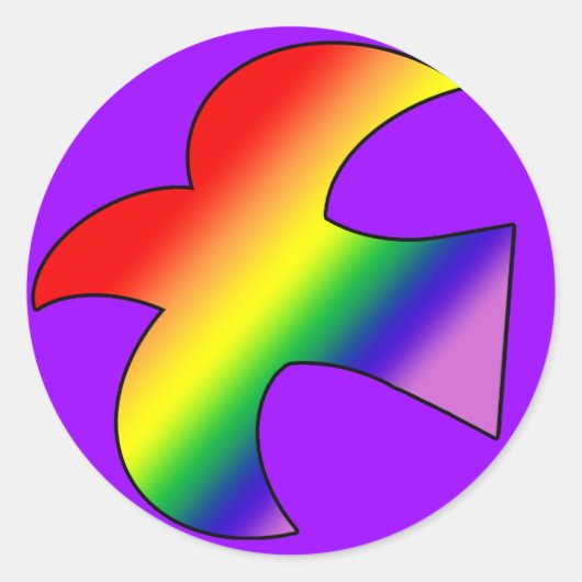 GLBT Dove Ronde Sticker (Voorkant)