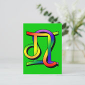 GLBT Gemini en Leo Briefkaart (Staand voorkant)