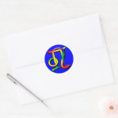 GLBT Gemini en Leo Ronde Sticker (Envelop)