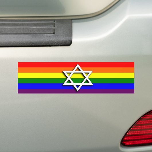 GLBT Jewish Pride Bumpersticker (Op auto)