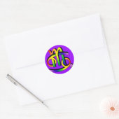 GLBT-kanker en Scorpio Ronde Sticker (Envelop)