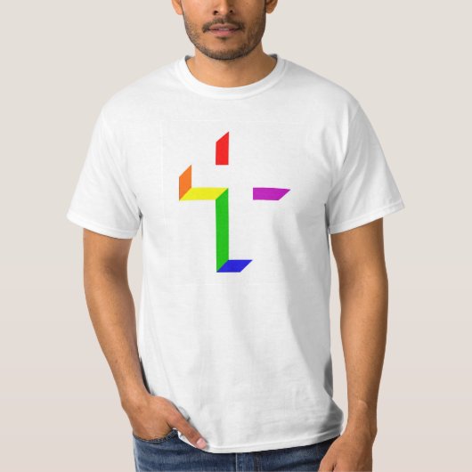 GLBT-kruis T-shirt (Voorkant)