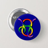 GLBT Leo & Taurus Ronde Button 5,7 Cm (Voorkant /achterkant)