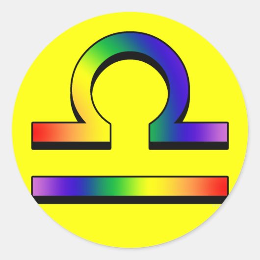 GLBT Libra Ronde Sticker (Voorkant)