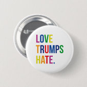 GLBT Love Trumps Hate Ronde Button 5,7 Cm (Voorkant /achterkant)
