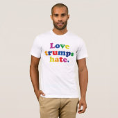 GLBT Love Trumps Hate T-shirt (Voorkant volledig)