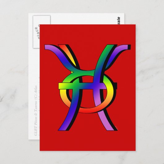 GLBT Pisces & Taurus Briefkaart (Voorkant / Achterkant)