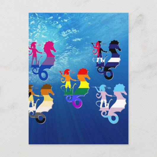 GLBT Pride School of Seapaarden Briefkaart (Voorkant)