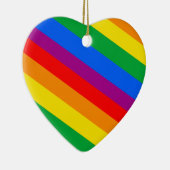 GLBT Pride Strepen 2 Keramisch Ornament (Rechts)