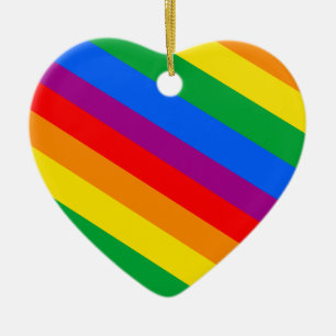 GLBT Pride Strepen 2 Keramisch Ornament
