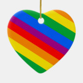 GLBT Pride Strepen 2 Keramisch Ornament (Achterkant)