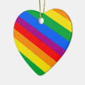GLBT Pride Strepen 2 Keramisch Ornament (Links)