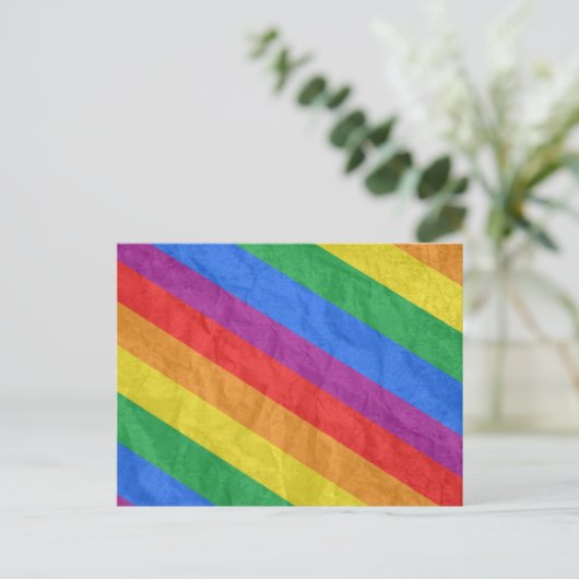 GLBT Pride Stripes 2 Briefkaart (Staand voorkant)