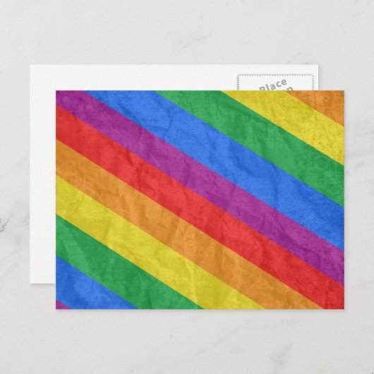 GLBT Pride Stripes 2 Briefkaart (Voorkant / Achterkant)