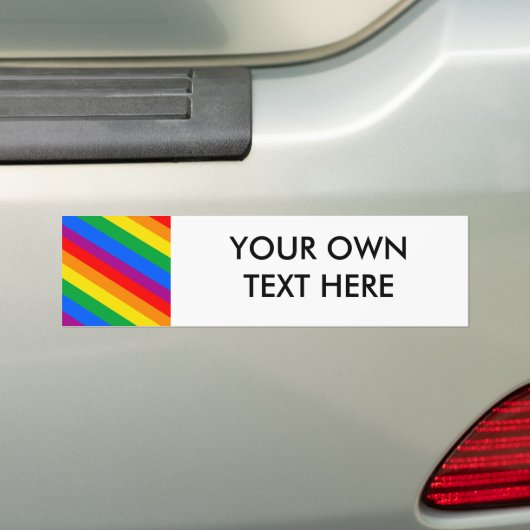 GLBT Pride Stripes 2 Bumpersticker (Op auto)