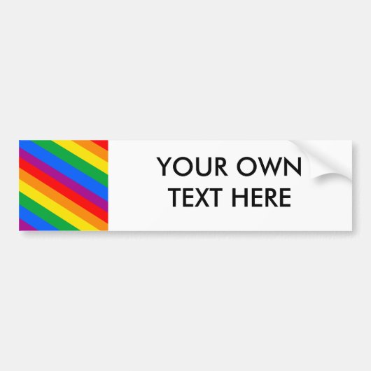 GLBT Pride Stripes 2 Bumpersticker (Voorkant)