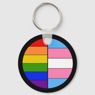 GLBT Solidariteit Sleutelhanger (Button stijl)