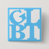 GLBT Witte Pop Vierkante Button (Voorkant)