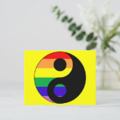 GLBT YinYang Briefkaart (Staand voorkant)