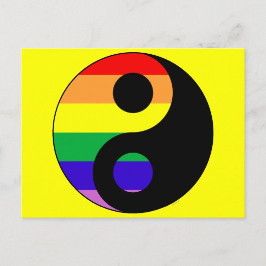 GLBT YinYang Briefkaart (Voorkant)