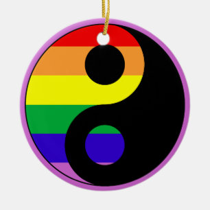 GLBT YinYang Keramisch Ornament