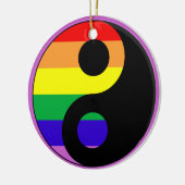 GLBT YinYang Keramisch Ornament (Links)