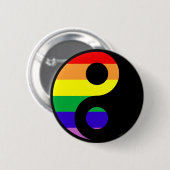 GLBT YinYang Ronde Button 5,7 Cm (Voorkant /achterkant)