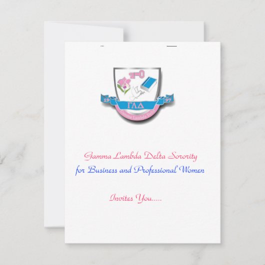 GLD-uitnodigingen Kaart (Voorkant)