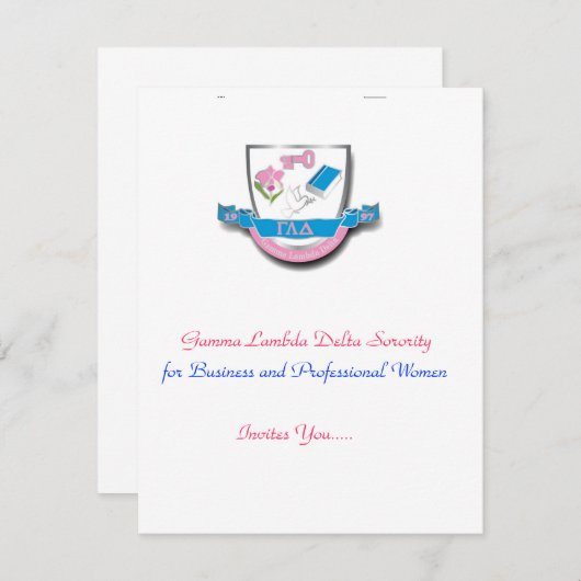 GLD-uitnodigingen Kaart (Voorkant / Achterkant)