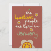 GLEAM GLADE - Birthday Floral Invitation Kaart (Voorkant)