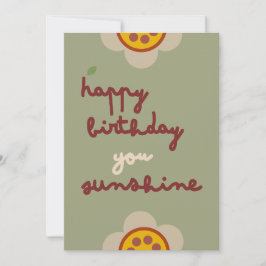 GLEAM GLADE - Birthday Floral Invitation Kaart