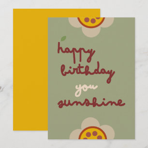 GLEAM GLADE - Birthday Floral Invitation Kaart