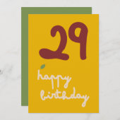 GLEAM GLADE - Birthday Floral Invitation Kaart (Voorkant / Achterkant)