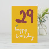 GLEAM GLADE - Birthday Floral Invitation Kaart (Staand voorkant)