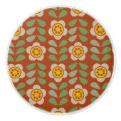 GLEAM GLADE - Floral Keramische Knop (Voorkant)