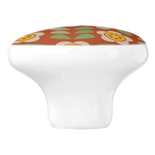 GLEAM GLADE - Floral Keramische Knop (Zijkant)