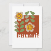 GLEAM GLADE - Modern Floral Invitation Kaart (Voorkant)