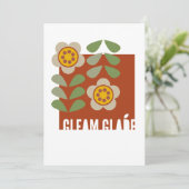 GLEAM GLADE - Moderne bloemen uitnodigingskaart Feestdagenkaart (Staand voorkant)