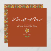 GLEAM GLADE - Moederdag Floral Invitation Kaart (Voorkant / Achterkant)