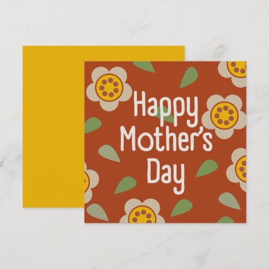 GLEAM GLADE - Moederdag Floral Invitation Kaart (Voorkant / Achterkant)