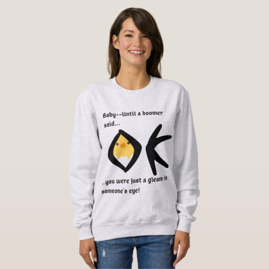 'Gleam in Eye' Basic Sweatshirt Boomeranged (Voorkant volledig)