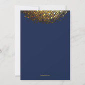 Gleaming Afstudeerder Blue Invitation Custom Kaart (Achterkant)