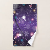 Gleaming Misty Paarse Kerstwinter Wonderland Bad Handdoek (Handdoek)