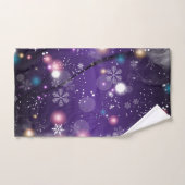 Gleaming Misty Paarse Kerstwinter Wonderland Bad Handdoek (Handdoek)
