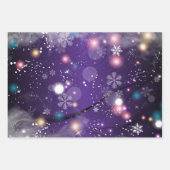 Gleaming Misty Paarse Kerstwinter Wonderland Inpakpapier Vel (Voorkant)
