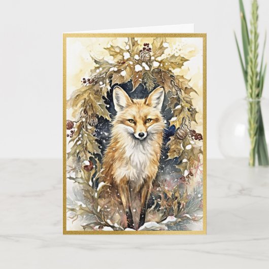 Gleaming Woodland Delights Fox Kaart (Voorkant)