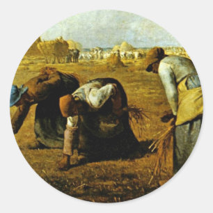 Gleaners, naar Millet (beste kwaliteit) Ronde Sticker