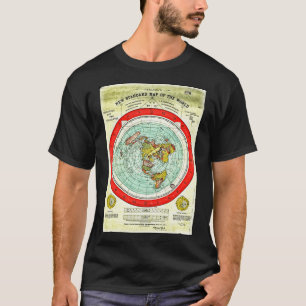 Gleason 1892 Flat Earth Map Research Flat Earth Po T-shirt