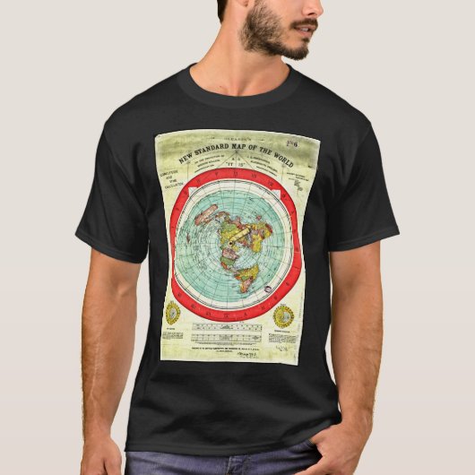 Gleason 1892 Flat Earth Map  Research Flat Earth  T-shirt (Voorkant)